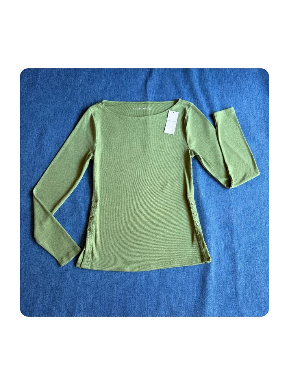 ★ Abercrombie & Fitch NWT Long Sleeve Elevated Basic Top - Green ★
